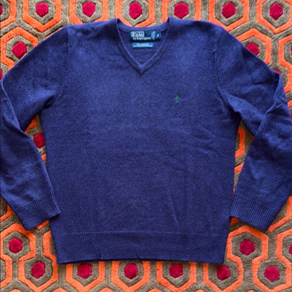 MAKE OFFER ! Ralph Lauren Purple V-Neck Wool Sweater Men's Small